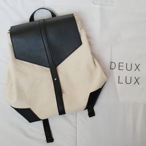 NEW canvas-leather small backpack